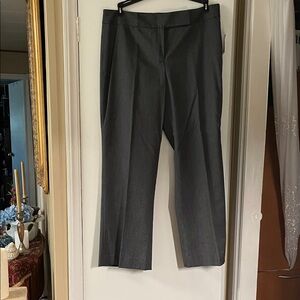 Tahari Straight Leg Dress Pants in Charcoal Gray